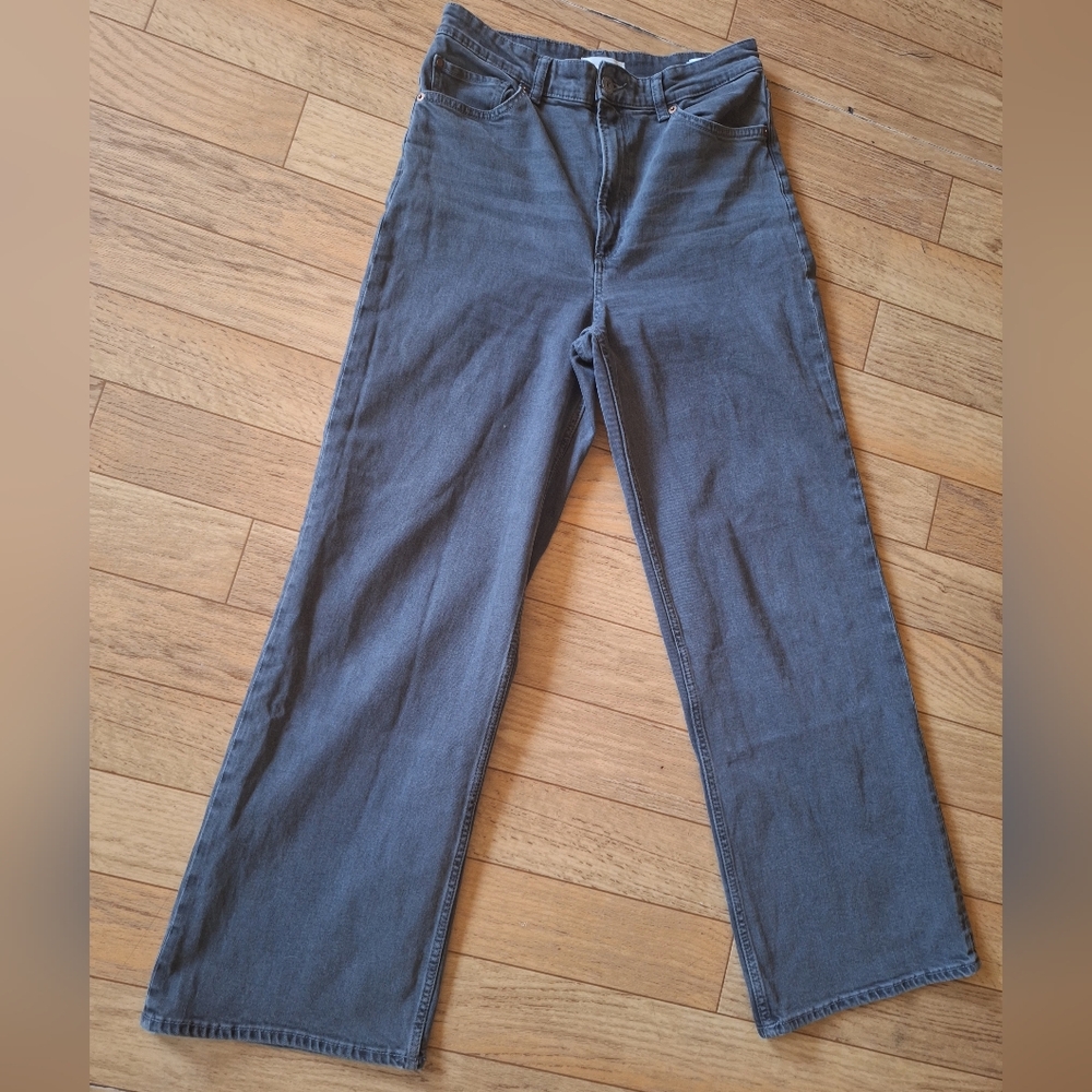 H&M Bleecker High Rise Wide Leg Jeans Size 8 - Picture 11 of 12